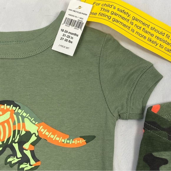 GAP Baby Boy 2 Piece Glow In The Dark Pajama Camouflage Set 18-24 Months NWT - Picture 10 of 15
